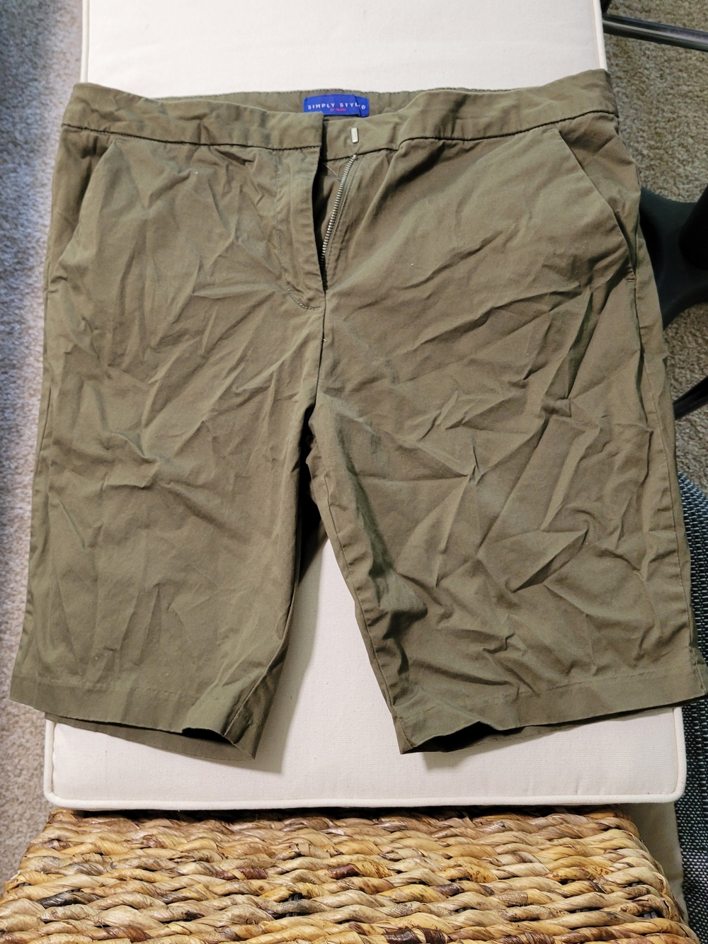 Simply Styled Olive Utility Bermuda Shorts